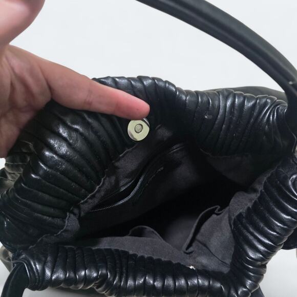 American Eagle Black Soft Vinyl Purse New With Tags - Picture 2 of 2